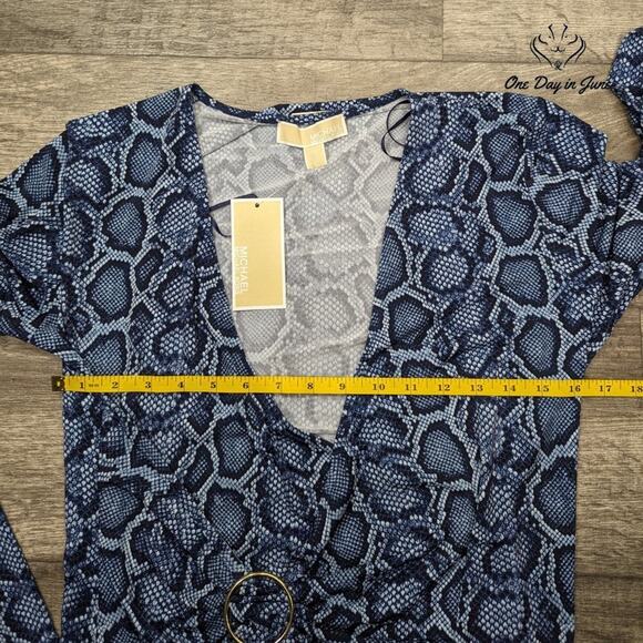 Michael Kors Long Sleeve Snake Print Top Size M - Picture 5 of 7